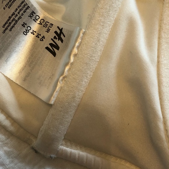 H&M White Padded Bikini Top with Gold Buckle - Picture 14 of 16